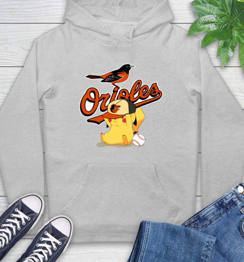 MLB Pikachu Baseball Sports Baltimore Orioles Hoodie 6