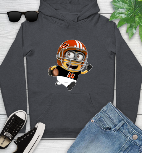 NFL Cincinnati Bengals Minions Disney Football Sports Youth Hoodie 8