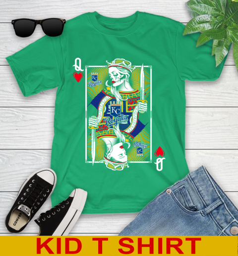 MLB Baseball Kansas City Royals The Queen Of Hearts Card Shirt Youth T-Shirt 7