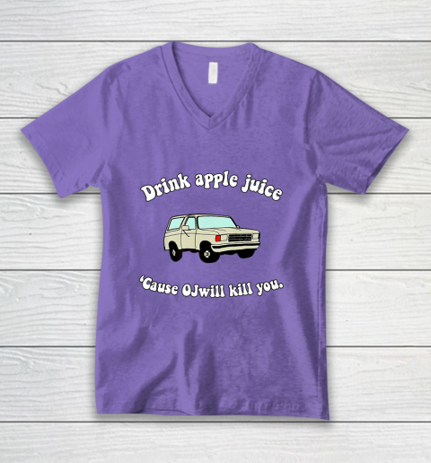 Drink Apple Juice Funny V-Neck T-Shirt 8