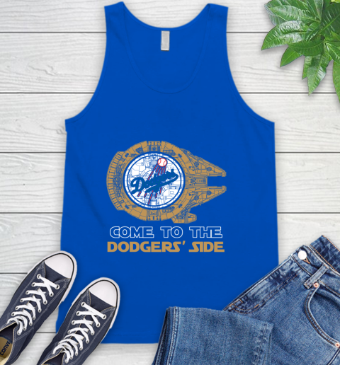 MLB Come To The Los Angeles Dodgers Side Star Wars Baseball Sports Tank Top 4