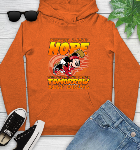Detroit Red Wings NHL Hockey ootball Mickey Disney Never Lose Hope Youth Hoodie 4