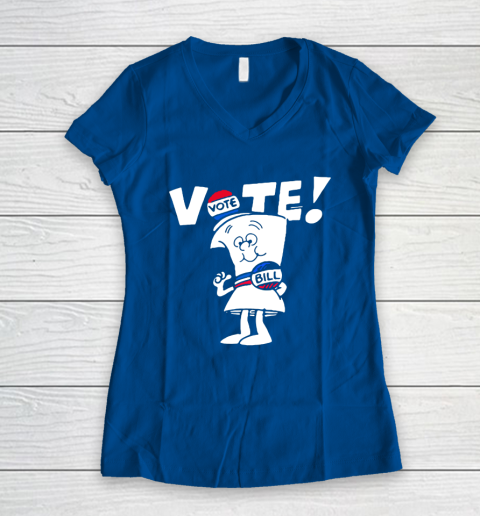 Vote With Bill Women's V-Neck T-Shirt 7