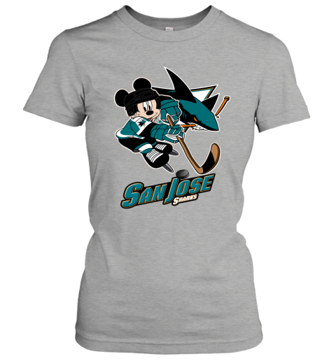 NHL San Jose Sharks Mickey Mouse Disney Hockey T Shirt Long Sleeve
