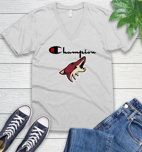 NHL Hockey Arizona Coyotes Champion Shirt V-Neck T-Shirt