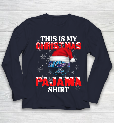 Utah Jazz This Is My Christmas Pajama Shirt NBA Youth Long Sleeve 2