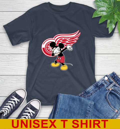 Detroit Red Wings NHL Hockey Dabbing Mickey Disney Sports T-Shirt 4