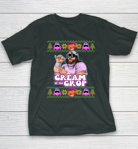 Macho The Cream of The Crop,Wrestling Ugly Christmas Youth T-Shirt 3