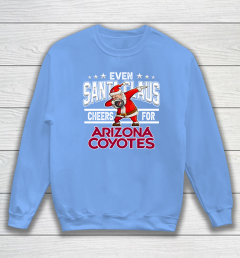 Arizona Coyotes Even Santa Claus Cheers For Christmas NHL Sweatshirt 8
