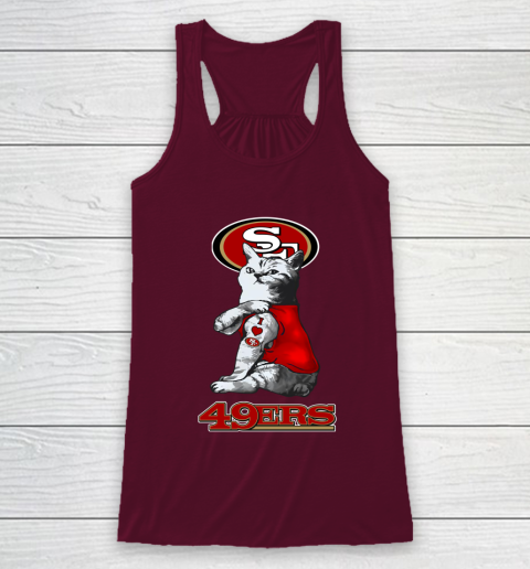 NFL Football My Cat Loves San Francisco 49ers Racerback Tank 2