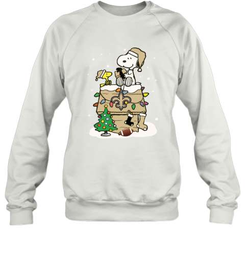 A Happy Christmas With New Orleans Saints Snoopy Sweatshirt