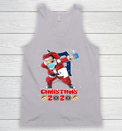 Detroit Tigers Funny Santa Claus Dabbing Christmas 2020 MLB Tank Top 3