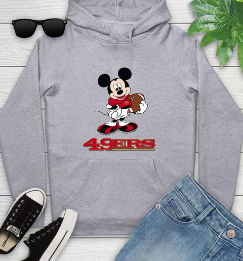 NFL Football San Francisco 49ers Cheerful Mickey Mouse Shirt Youth Hoodie 6