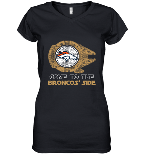 NFL Come To The Denver Broncos Star Wars Football Sports Women's V-Neck T-Shirt