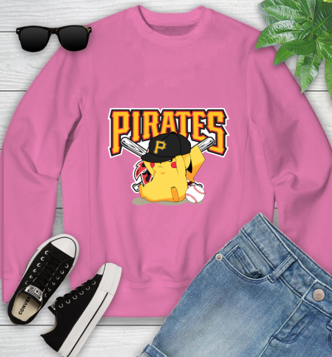 MLB Pikachu Baseball Sports Pittsburgh Pirates Youth Sweatshirt 7