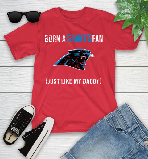 NFL Carolina Panthers Football Loyal Fan Just Like My Daddy Shirt Youth T-Shirt 11