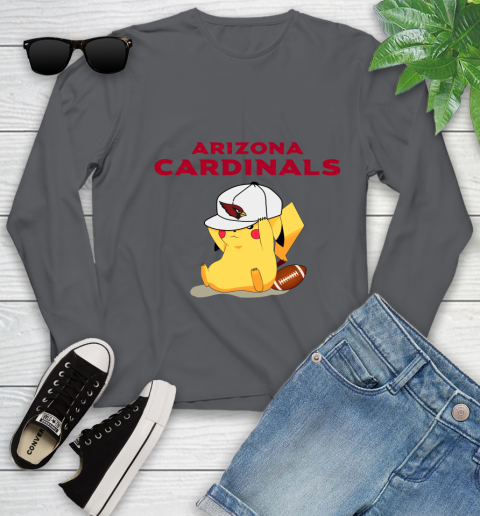 NFL Pikachu Football Sports Arizona Cardinals Youth Long Sleeve 8