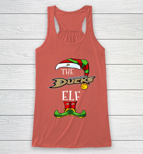 Anaheim Ducks Christmas ELF Funny NHL Racerback Tank 3