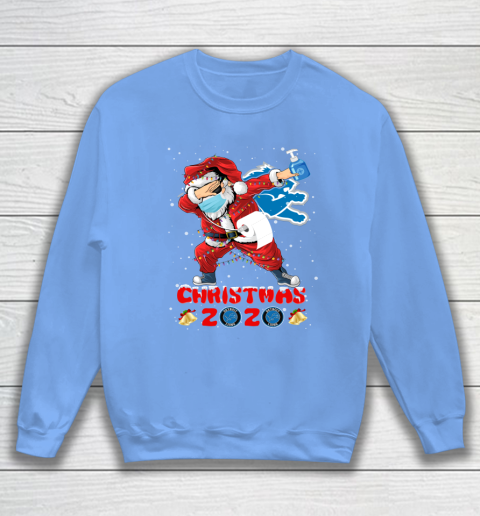 Detroit Lions Funny Santa Claus Dabbing Christmas 2020 NFL Sweatshirt 8