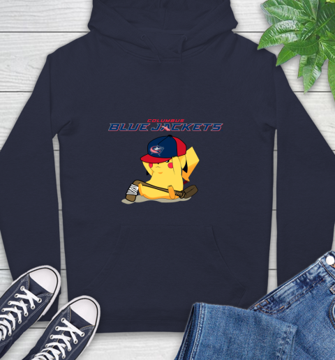 NHL Pikachu Hockey Sports Columbus Blue Jackets Hoodie 4