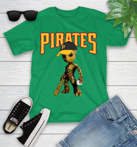 MLB Pittsburgh Pirates Groot Guardians Of The Galaxy Baseball Youth T-Shirt 6