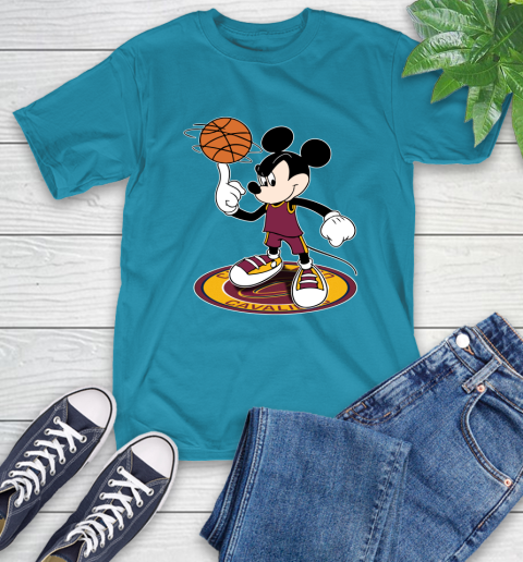 NBA Basketball Cleveland Cavaliers Cheerful Mickey Disney Shirt T-Shirt 9