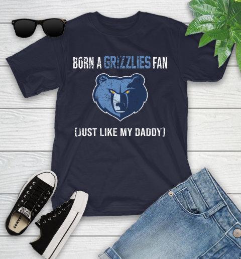 NBA Memphis Grizzlies Loyal Fan Just Like My Daddy Basketball Shirt Youth T-Shirt 2