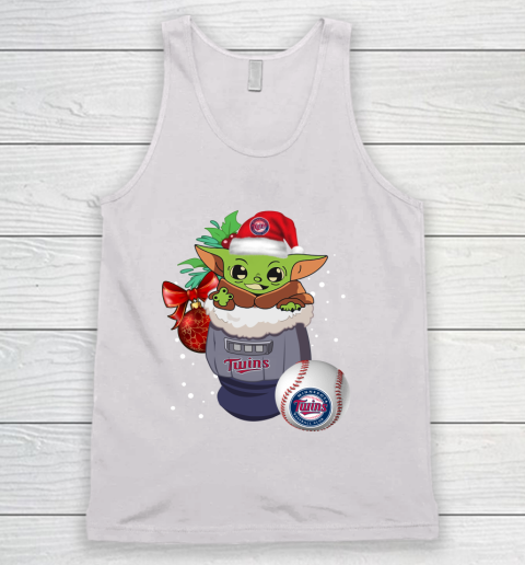 Minnesota Twins Christmas Baby Yoda Star Wars Funny Happy MLB Tank Top 2