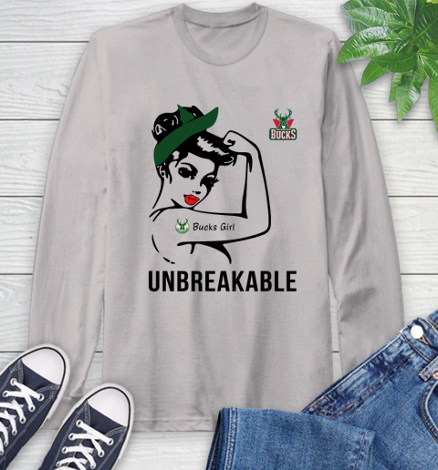 NBA Milwaukee Bucks Girl Unbreakable Basketball Sports Long Sleeve T-Shirt 11
