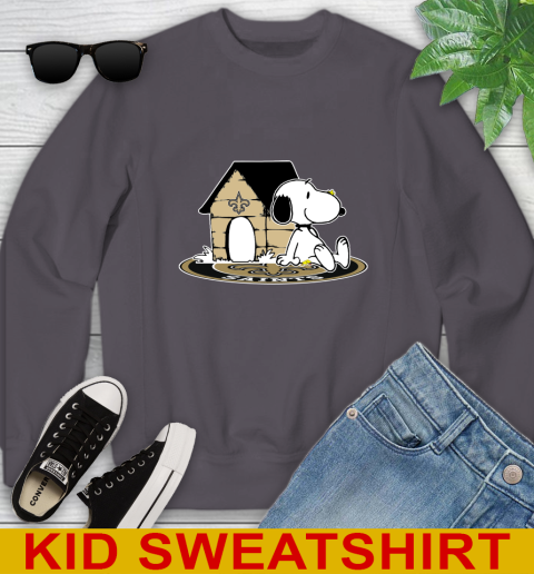 NFL Football New Orleans Saints Snoopy The Peanuts Movie Shirt Youth Sweatshirt 6