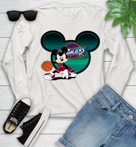 NBA Cleveland Cavaliers Mickey Mouse Disney Basketball Youth Long Sleeve 12