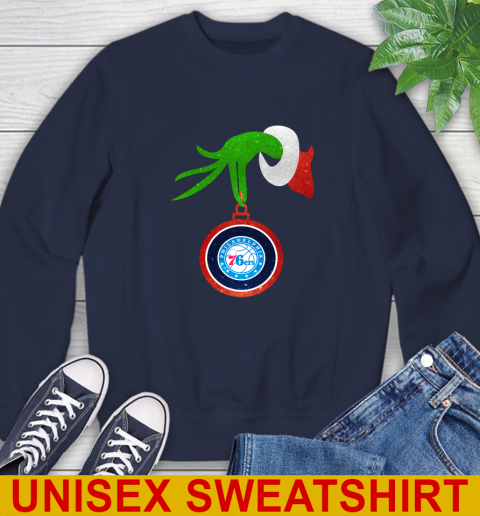 Philadelphia 76ers Grinch Merry Christmas NBA Basketball Sweatshirt 3