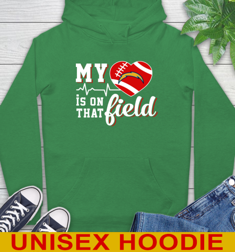 NFL My Heart Is On That Field Football Sports Los Angeles Chargers Hoodie 8