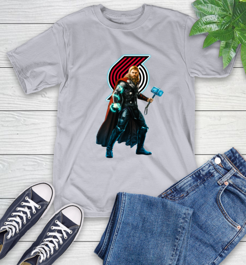 NBA Thor Avengers Endgame Basketball Portland Trail Blazers T-Shirt 6