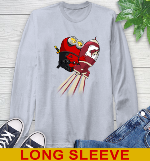 NHL Hockey Arizona Coyotes Deadpool Minion Marvel Shirt Long Sleeve T-Shirt 6