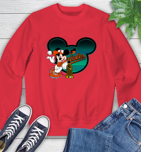 MLB Baltimore Orioles The Commissioner's Trophy Mickey Mouse Disney Sweatshirt 10