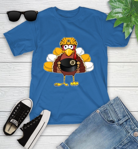 Boston Bruins Turkey Thanksgiving Day Youth T-Shirt 9