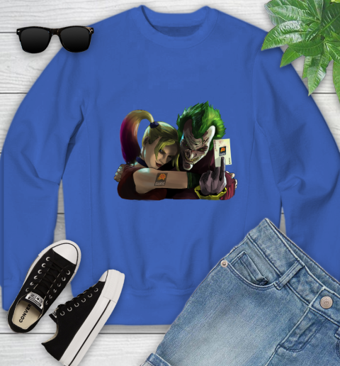 Phoenix Suns NBA Basketball Joker Harley Quinn Suicide Squad Youth Sweatshirt 8