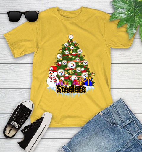 Pittsburgh Steelers Merry Christmas NFL Football Sports Youth T-Shirt 8