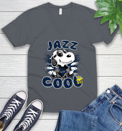 NBA Basketball Utah Jazz Cool Snoopy Shirt V-Neck T-Shirt 4