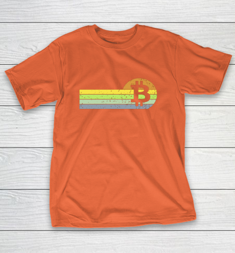 Bitcoin BTC Vintage Sunset Crypto Cryptocurrency Blockchain T-Shirt 4
