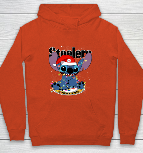 Pittsburgh Steelers NFL Football noel stitch Christmas Youth Hoodie 3