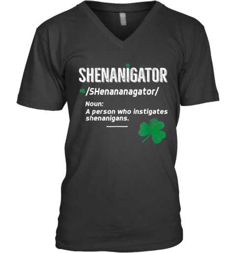 Shenanigator Saint Patricks V-Neck T-Shirt