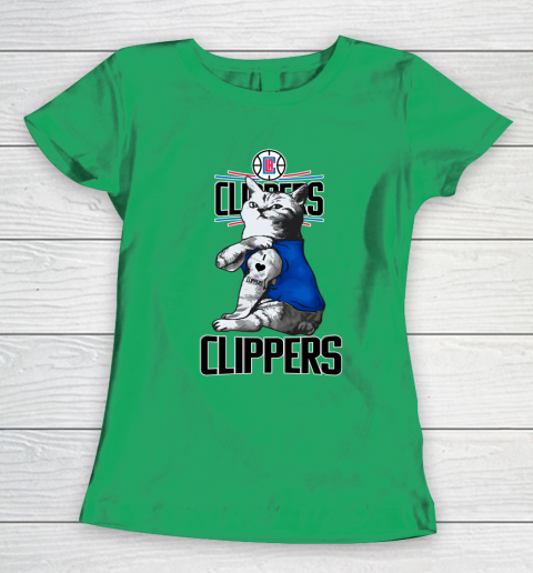 NBA Basketball My Cat Loves LA Clippers Women's T-Shirt 5