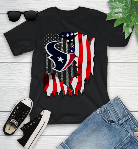 Houston Texans NFL Football American Flag Youth T-Shirt