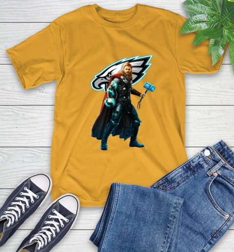 NFL Thor Avengers Endgame Football Philadelphia Eagles T-Shirt 3