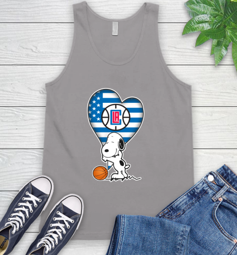 LA Clippers NBA Basketball The Peanuts Movie Adorable Snoopy Tank Top 4