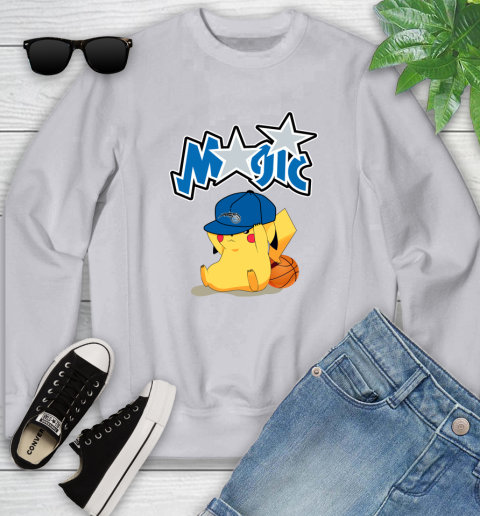 NBA Pikachu Basketball Sports Orlando Magic Youth Sweatshirt 4