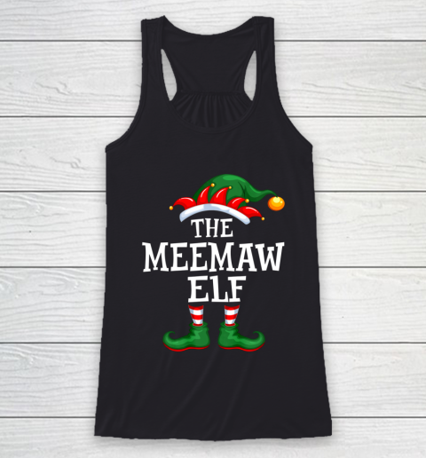 The Meemaw Elf Family Matching Christmas Group Gift Racerback Tank