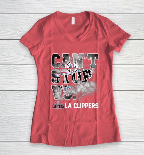 NBA LA Clippers Basketball Can't Stop Vs Women's V-Neck T-Shirt 4